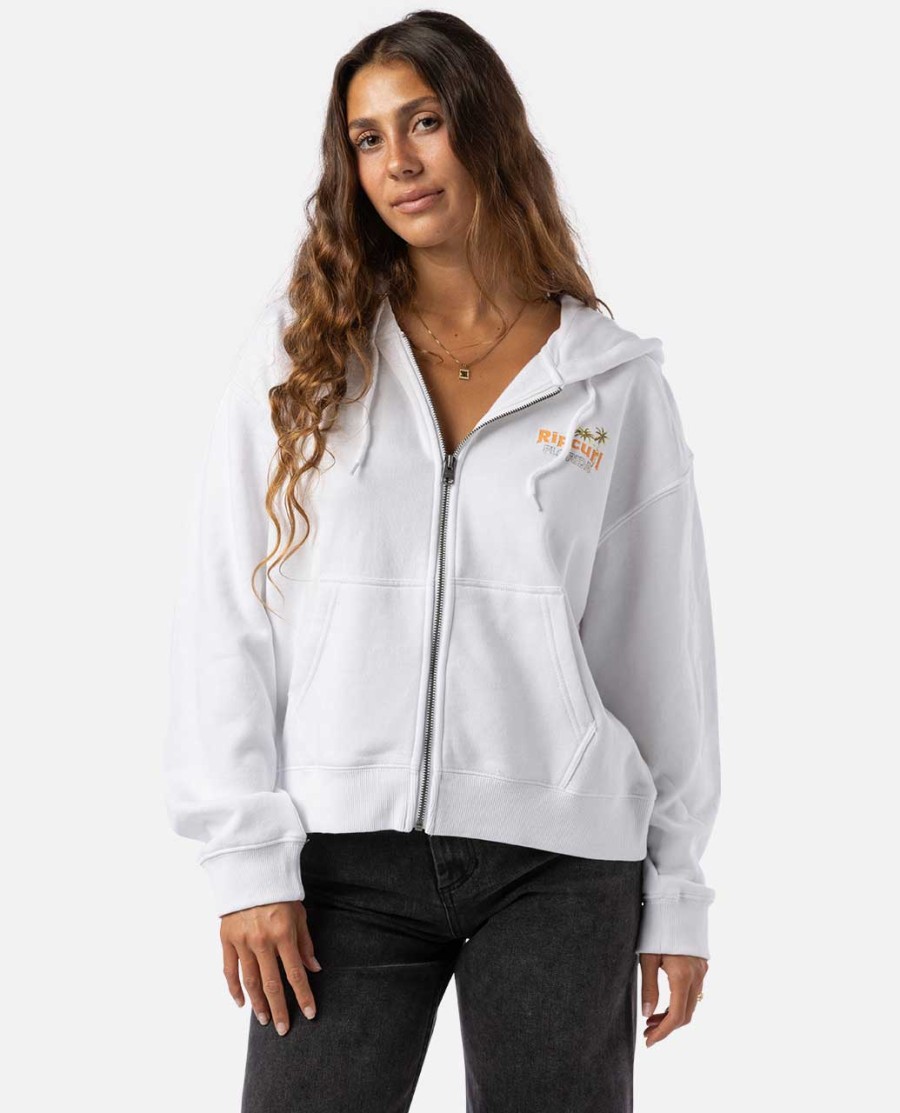 high tide scenic relaxed zip through hood