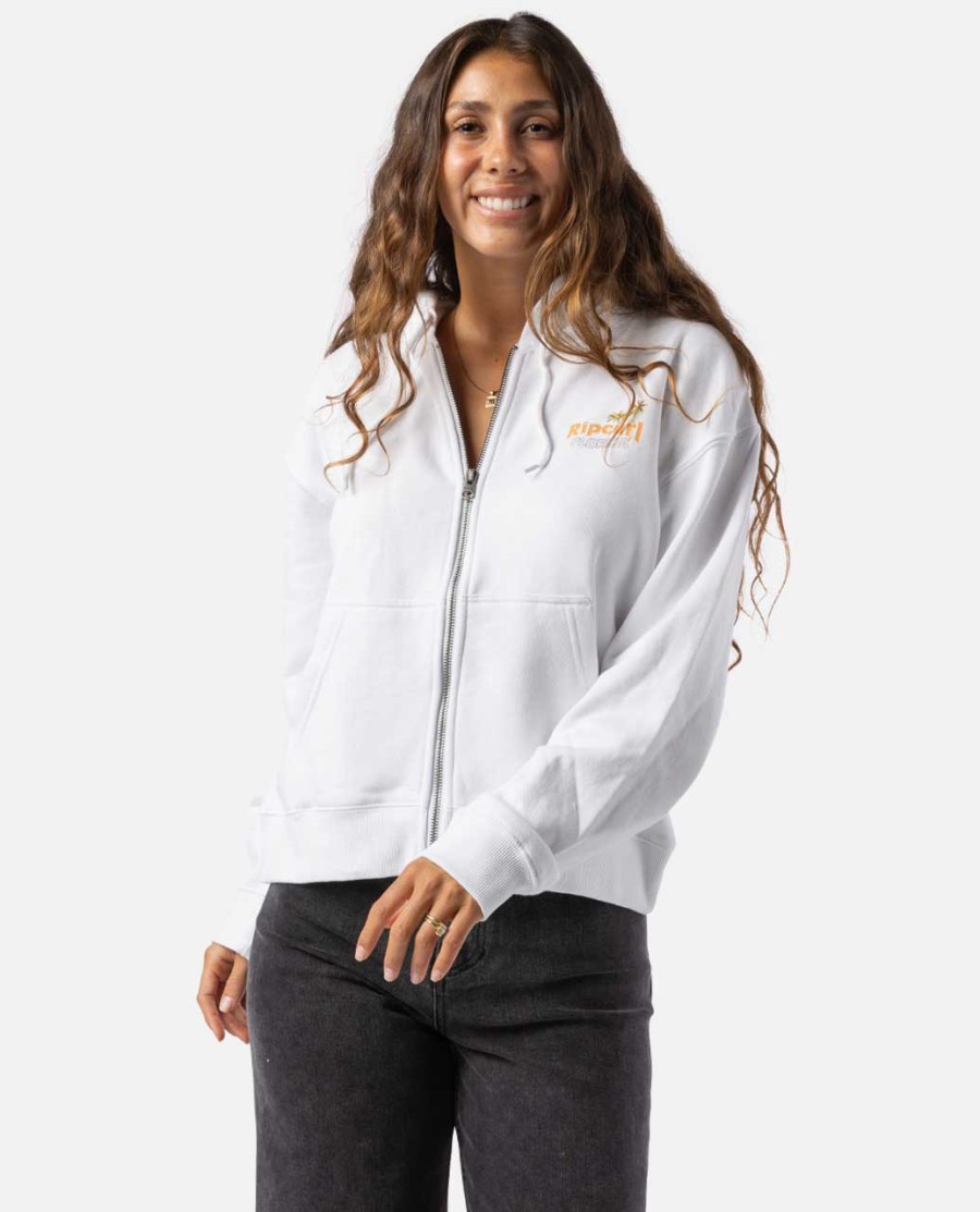 high tide scenic relaxed zip through hood