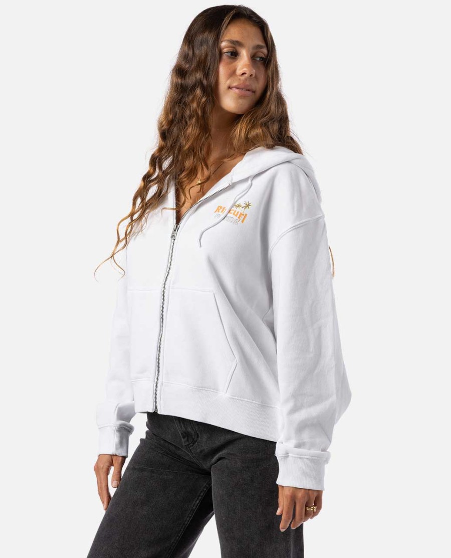 high tide scenic relaxed zip through hood