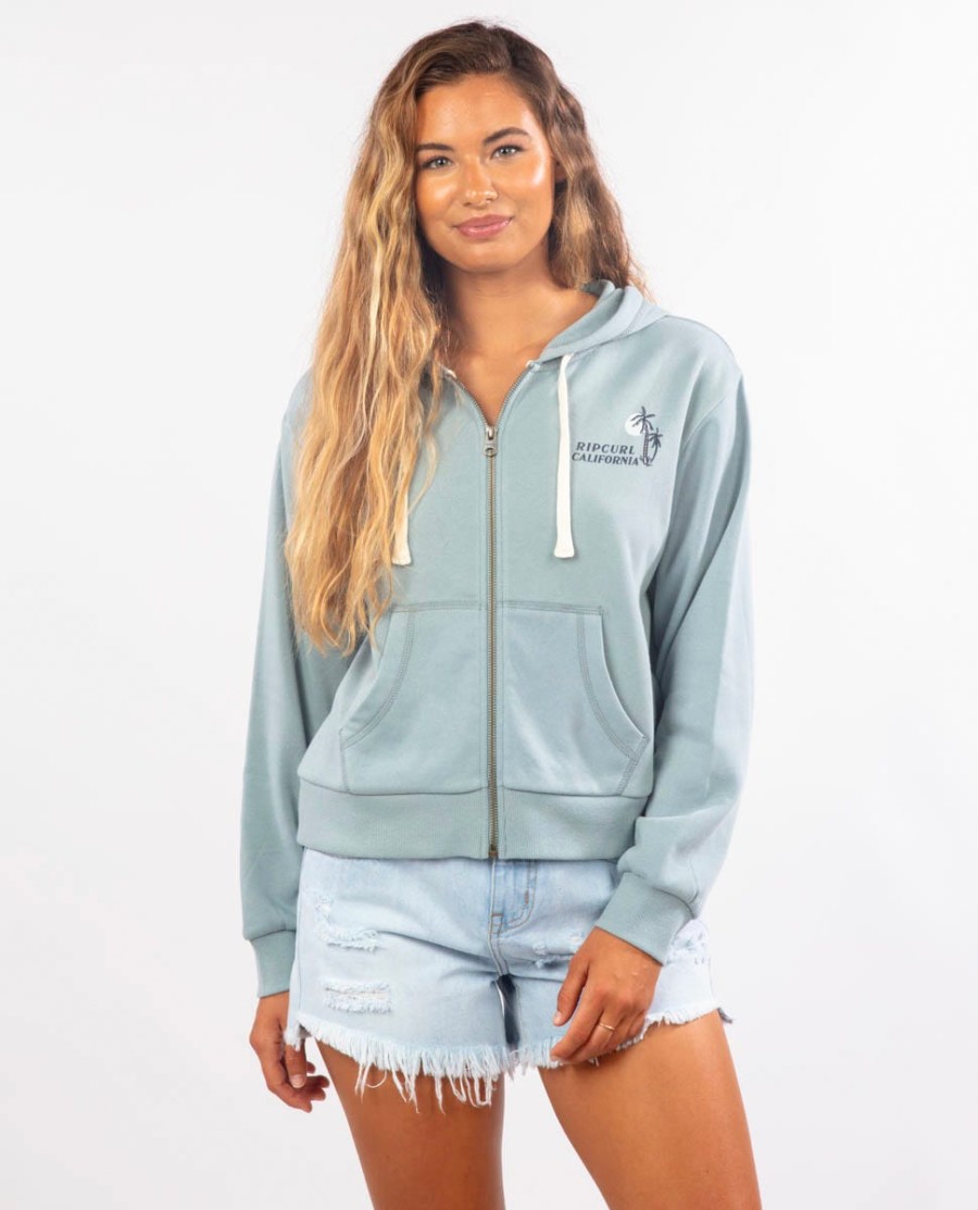 diamond bay desto zip through fleece hood