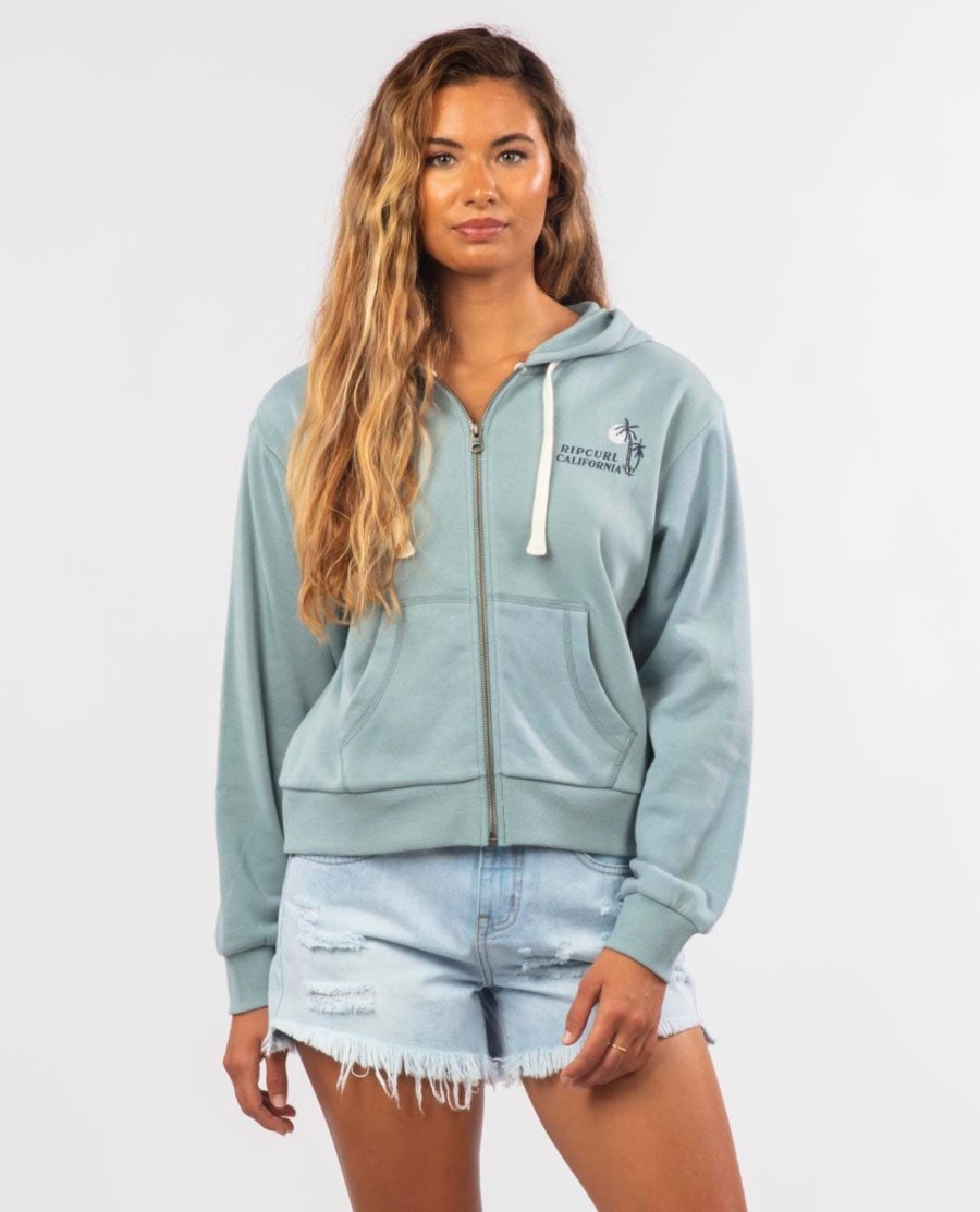 diamond bay desto zip through fleece hood