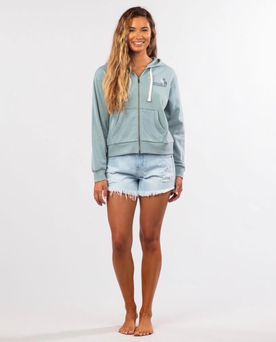 diamond bay desto zip through fleece hood