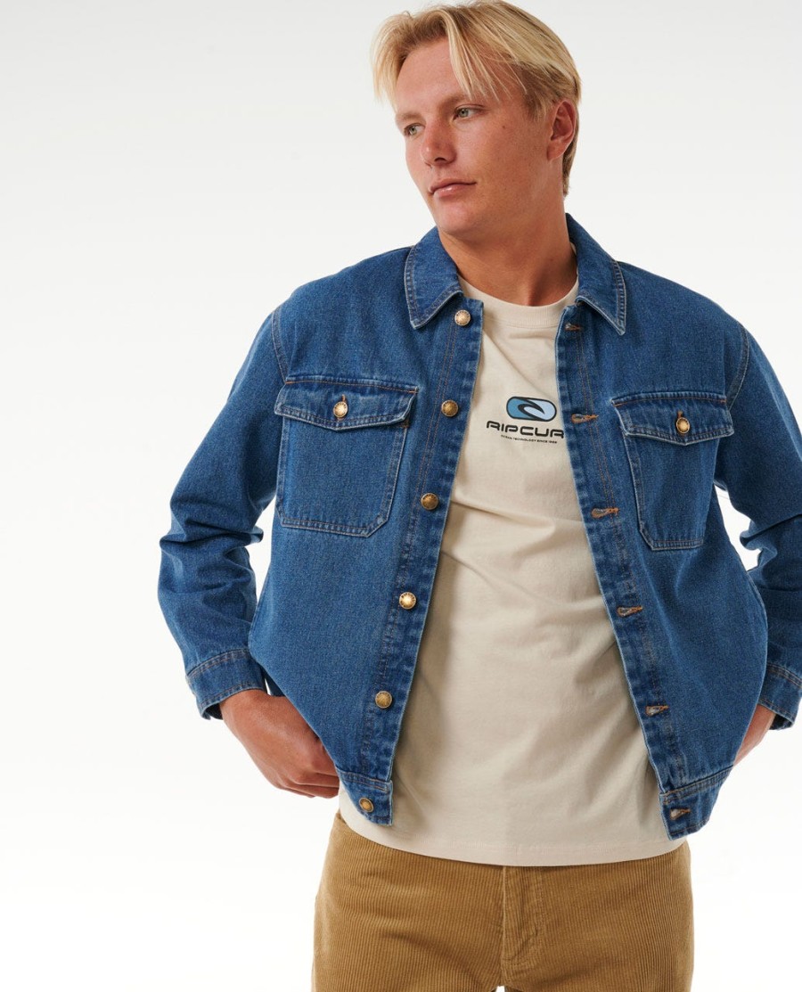 klassieke surf denim truckerjas