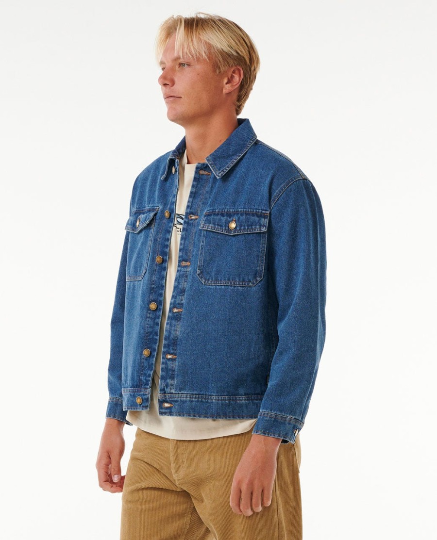 klassieke surf denim truckerjas
