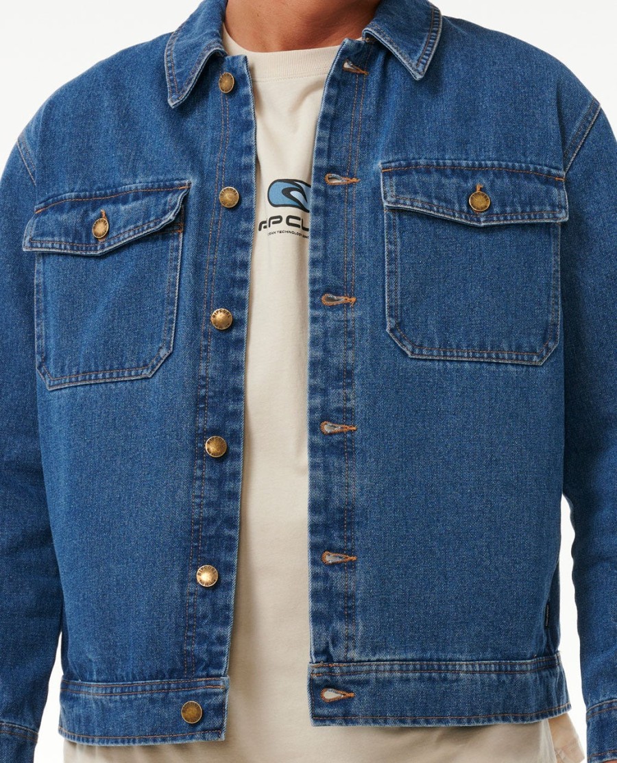 klassieke surf denim truckerjas
