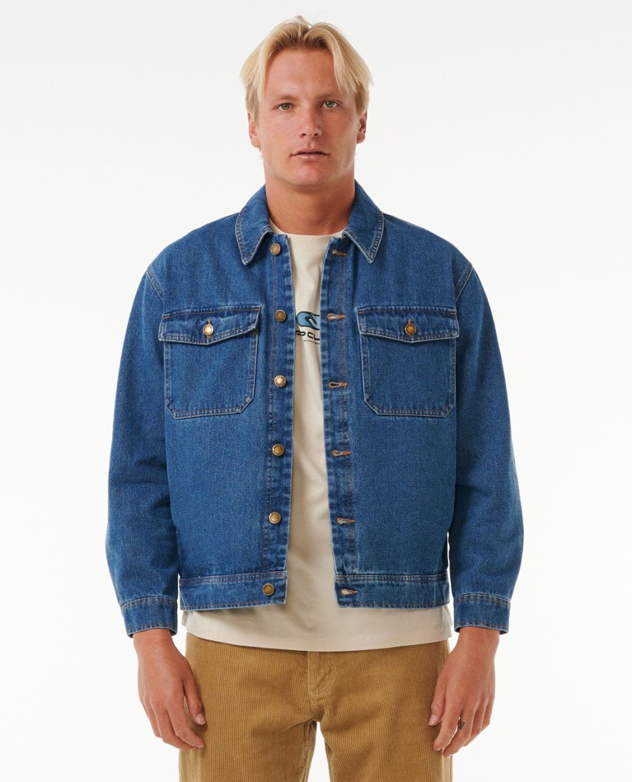 klassieke surf denim truckerjas