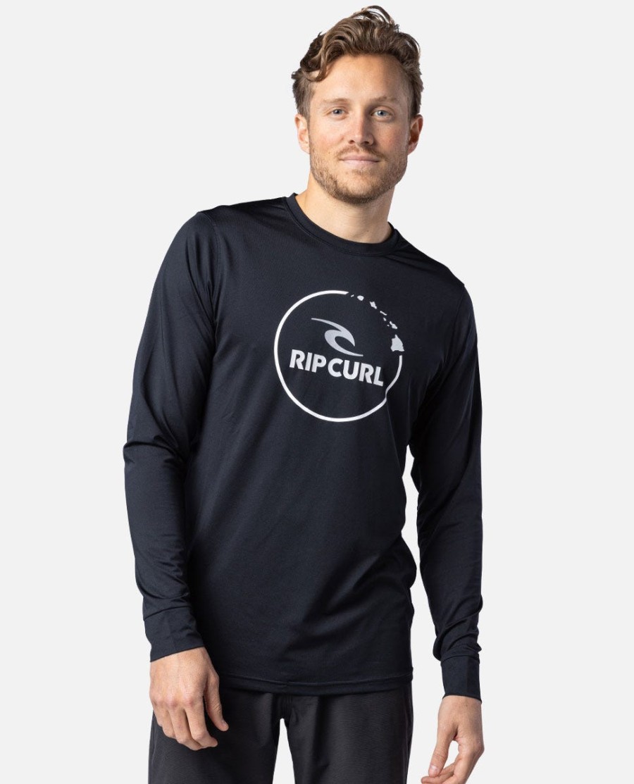 island vibe rash guard met lange mouwen en relaxte pasvorm upf-bescherming