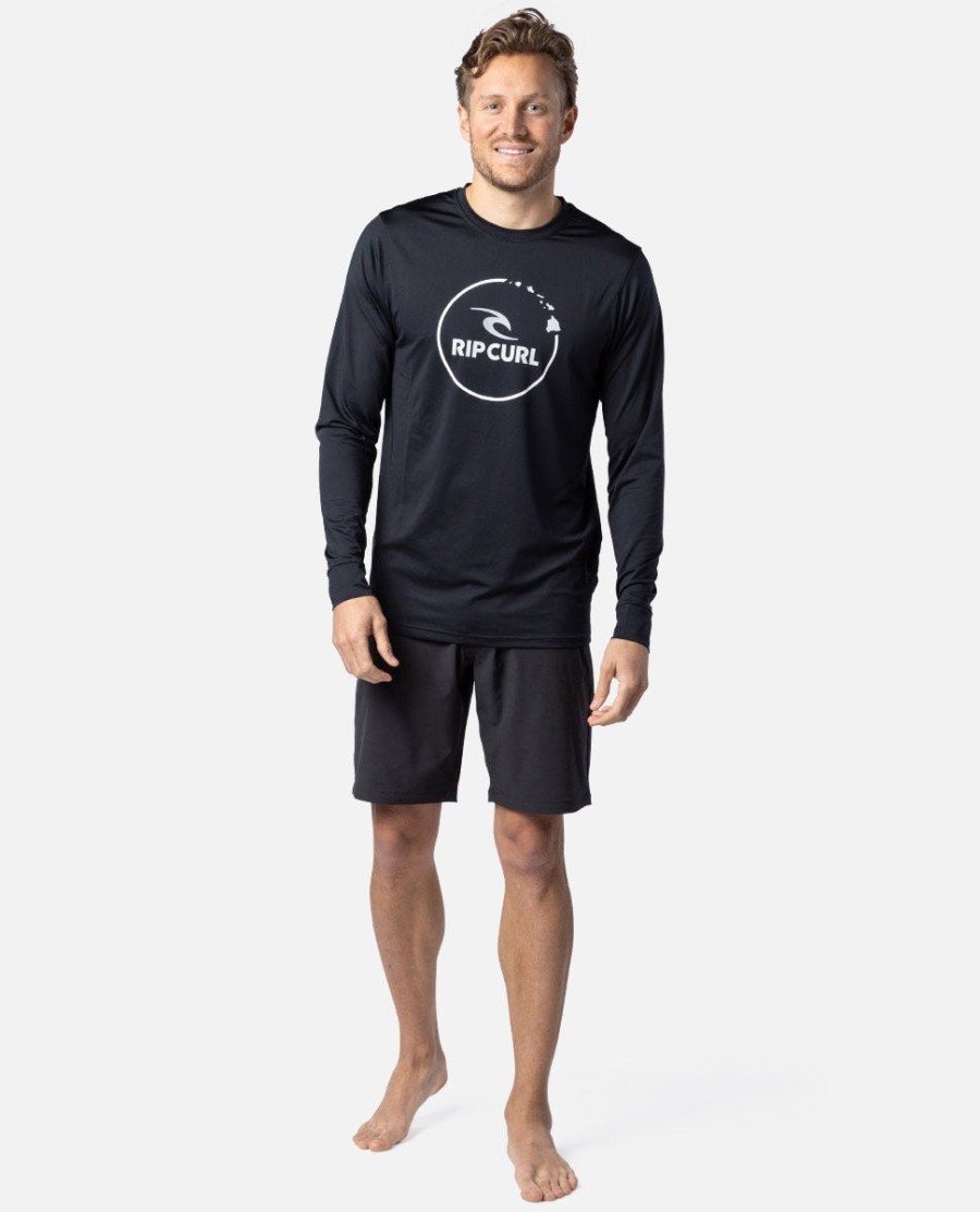 island vibe rash guard met lange mouwen en relaxte pasvorm upf-bescherming