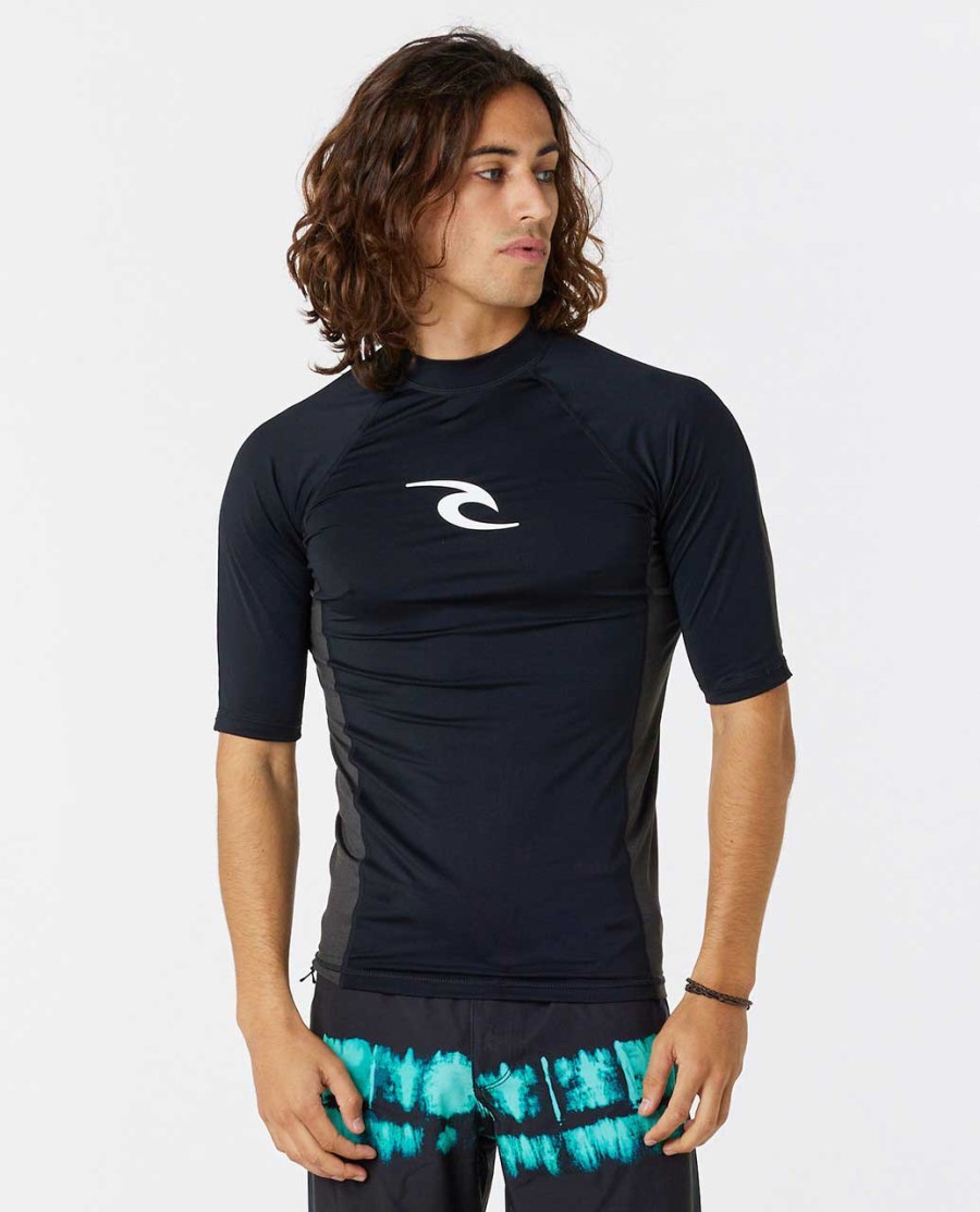 waves uv-beschermende rashguard met korte mouwen