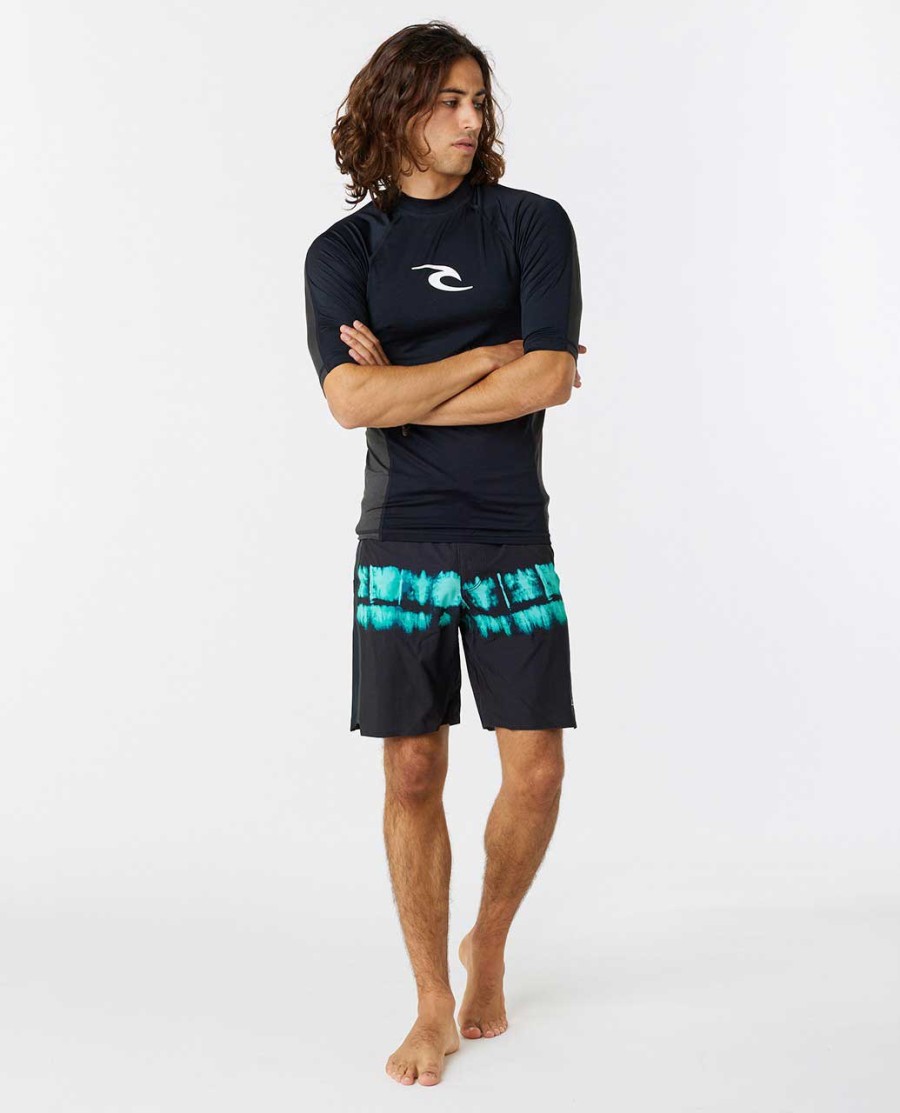 waves uv-beschermende rashguard met korte mouwen