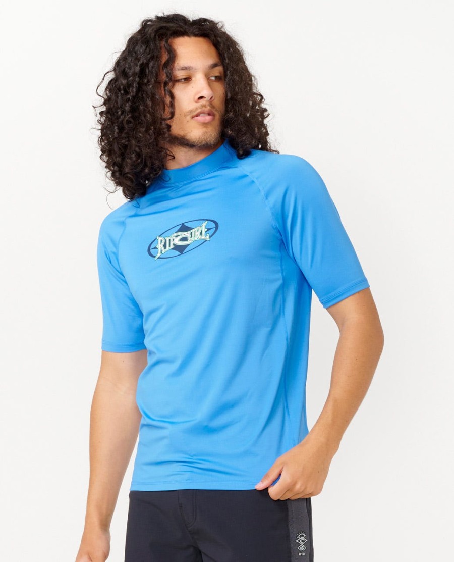 heritage oval upf rash guard met korte mouwen