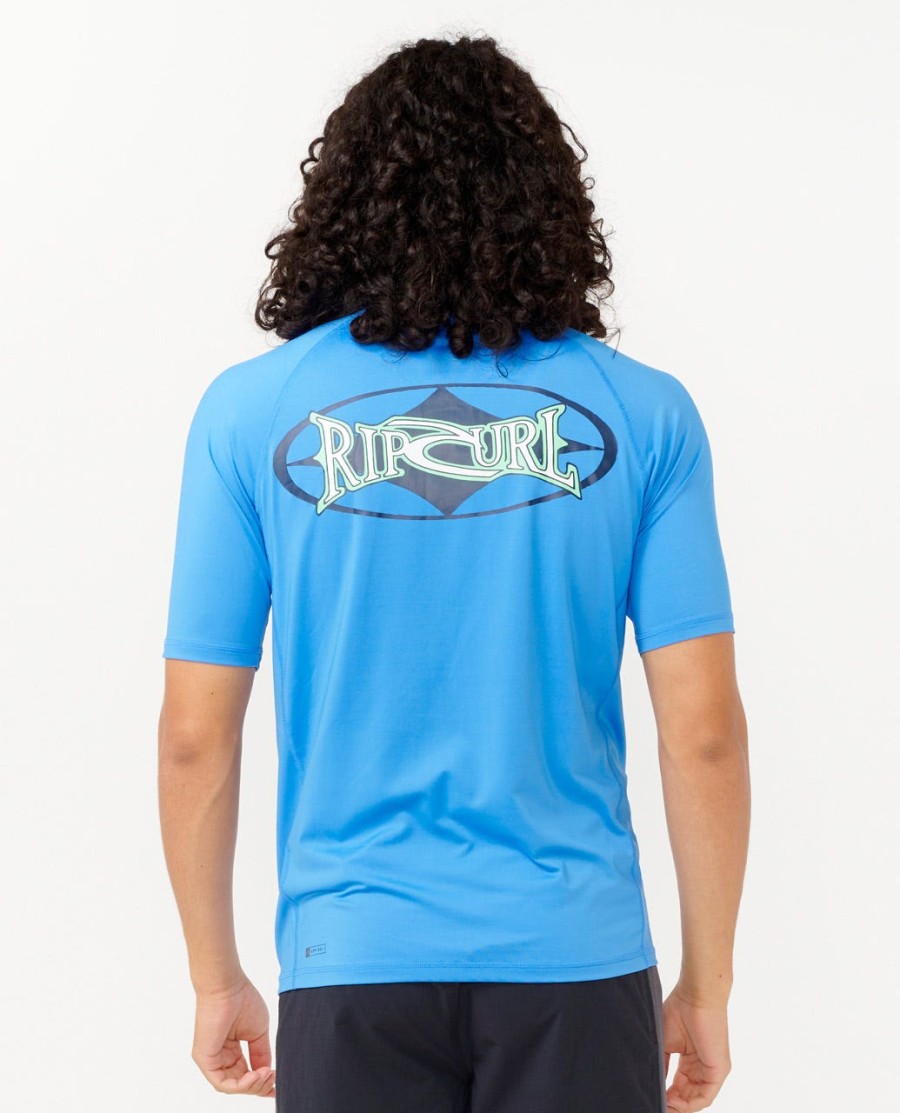 heritage oval upf rash guard met korte mouwen