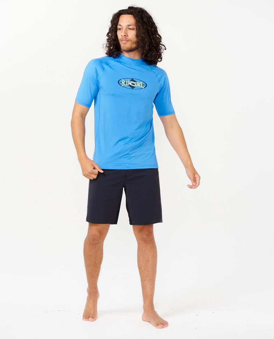 heritage oval upf rash guard met korte mouwen