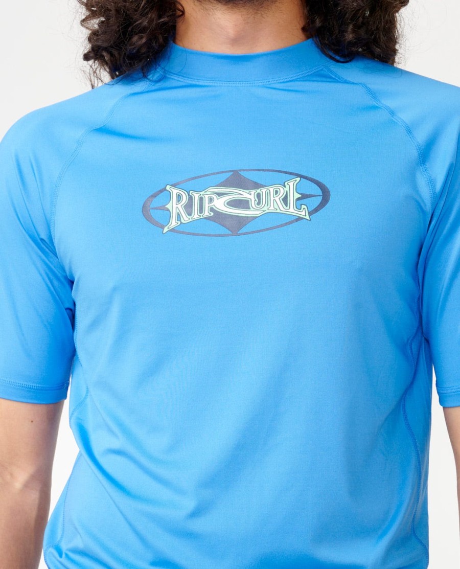 heritage oval upf rash guard met korte mouwen