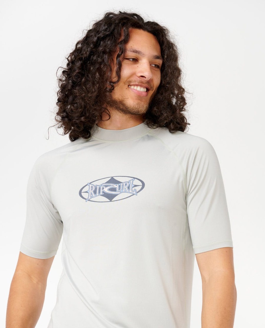 heritage oval upf rash guard met korte mouwen