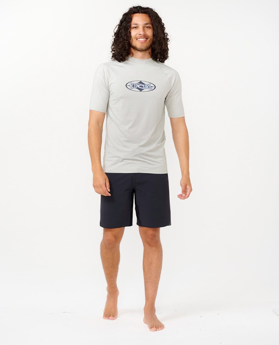 heritage oval upf rash guard met korte mouwen