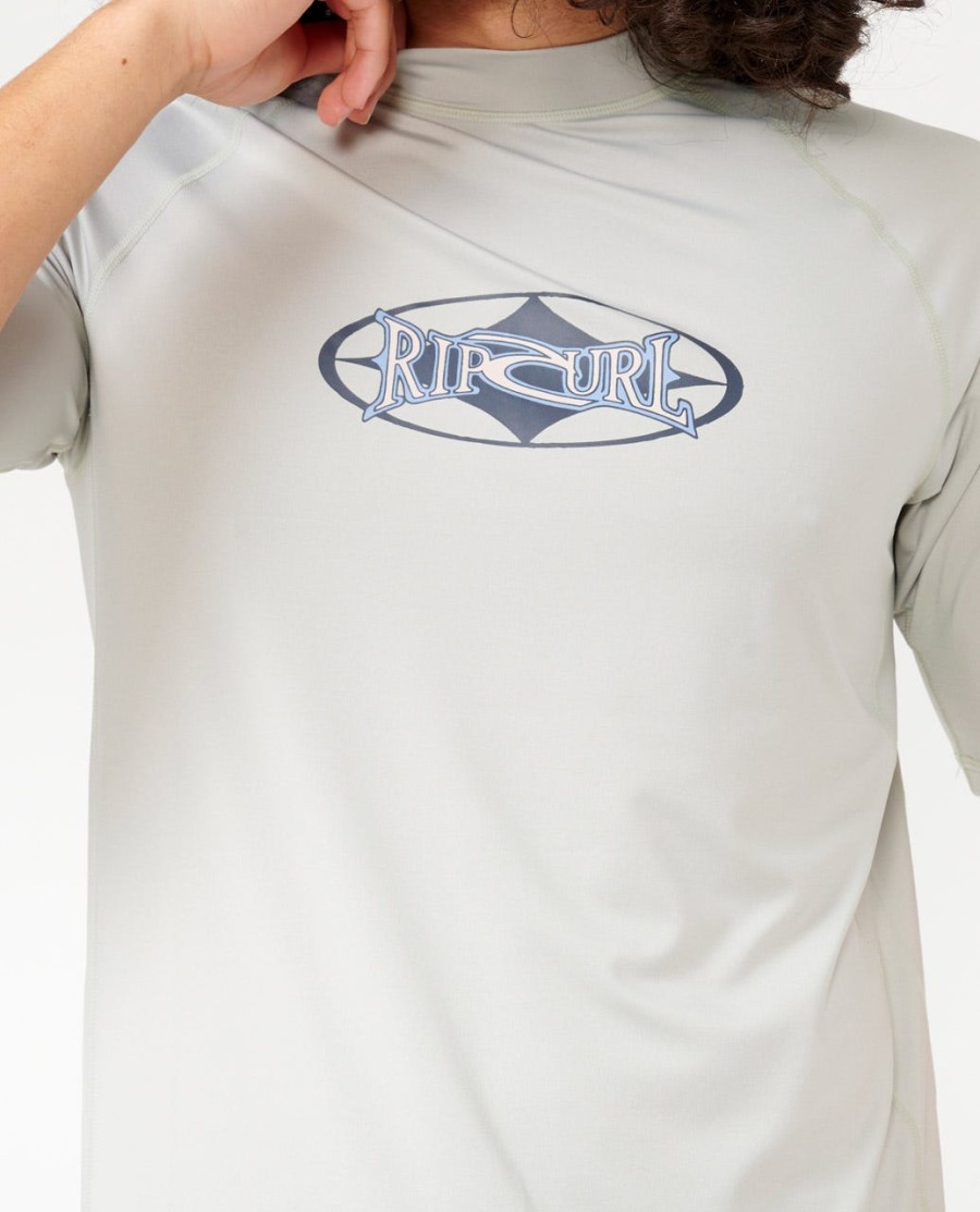 heritage oval upf rash guard met korte mouwen