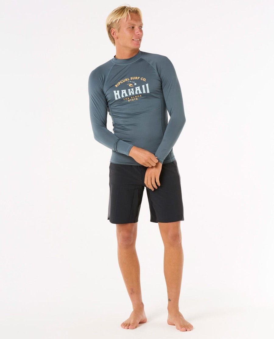hawaii upf performance rash guard met lange mouwen