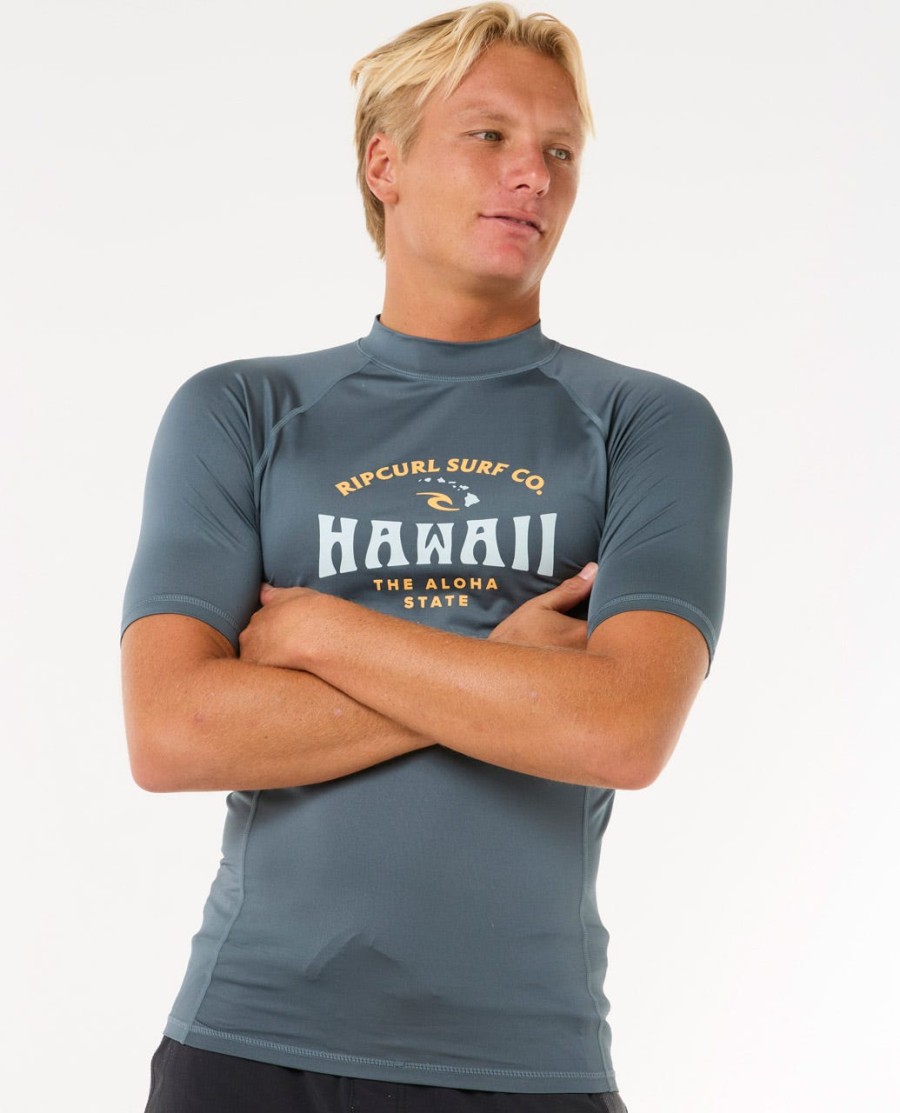 hawaii upf performance rashguard met korte mouwen