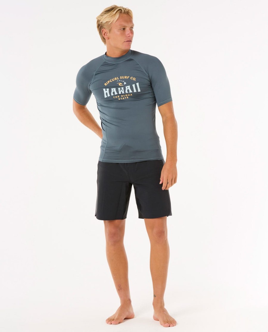 hawaii upf performance rashguard met korte mouwen
