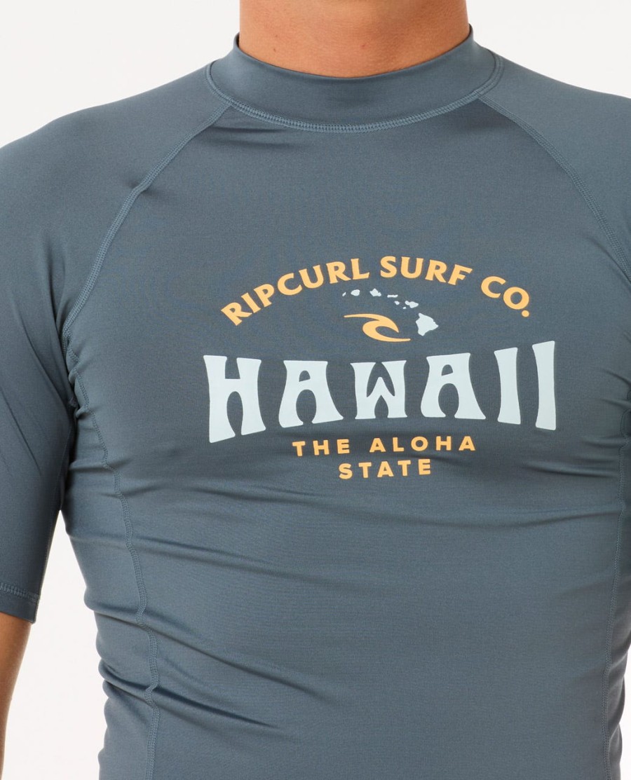 hawaii upf performance rashguard met korte mouwen