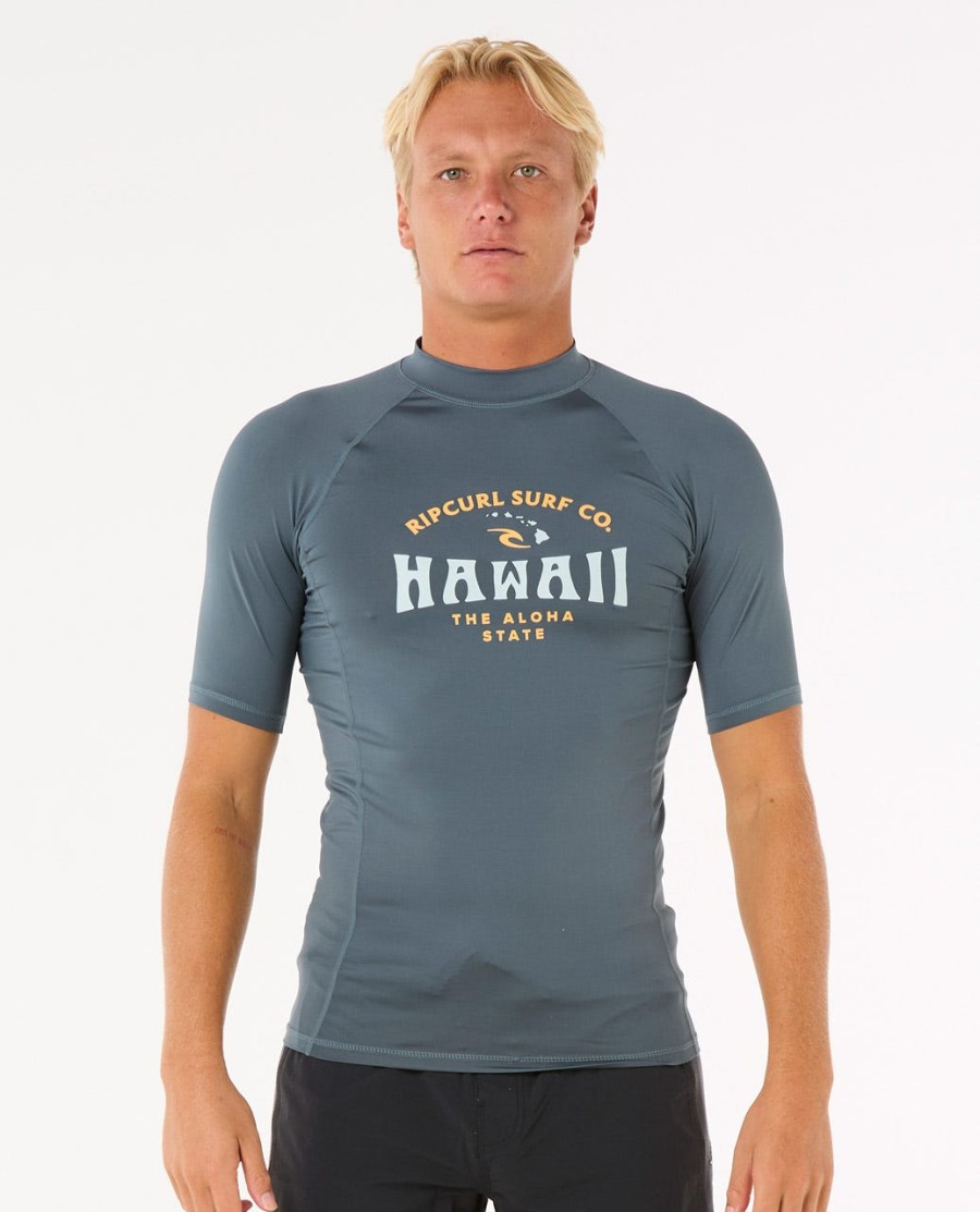 hawaii upf performance rashguard met korte mouwen