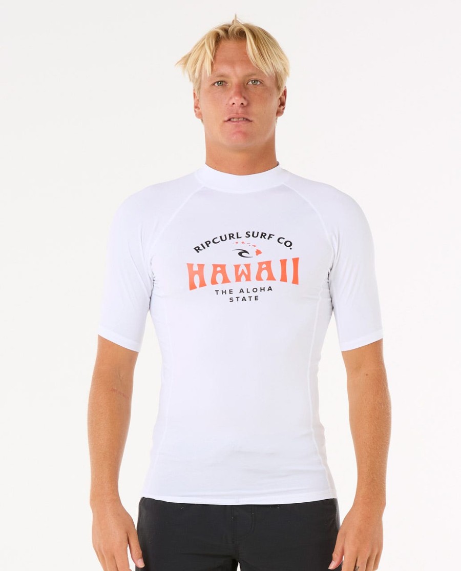 hawaii upf performance rashguard met korte mouwen
