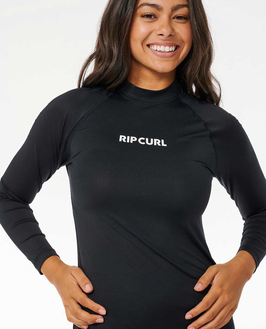 klassieke surf uv-beschermende rashguard met lange mouwen