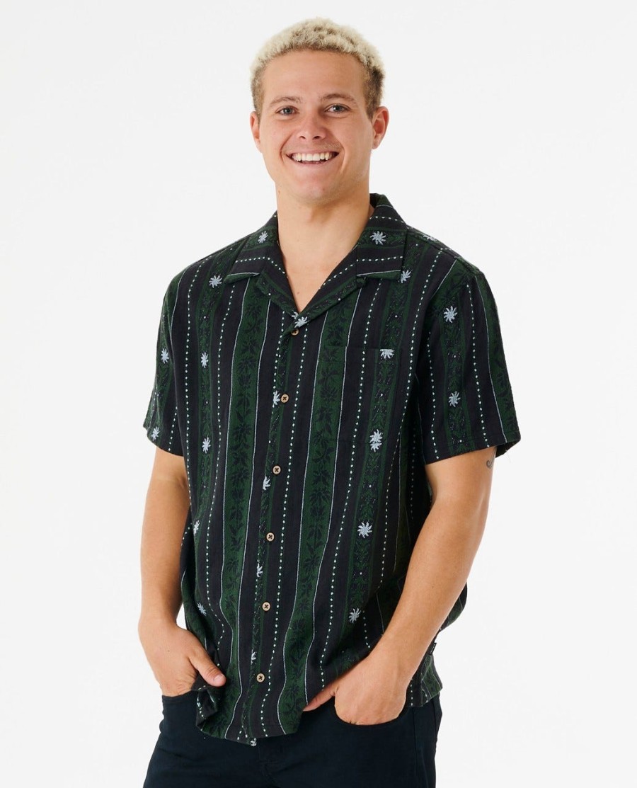 topanga vert gestreept shirt met korte mouwen
