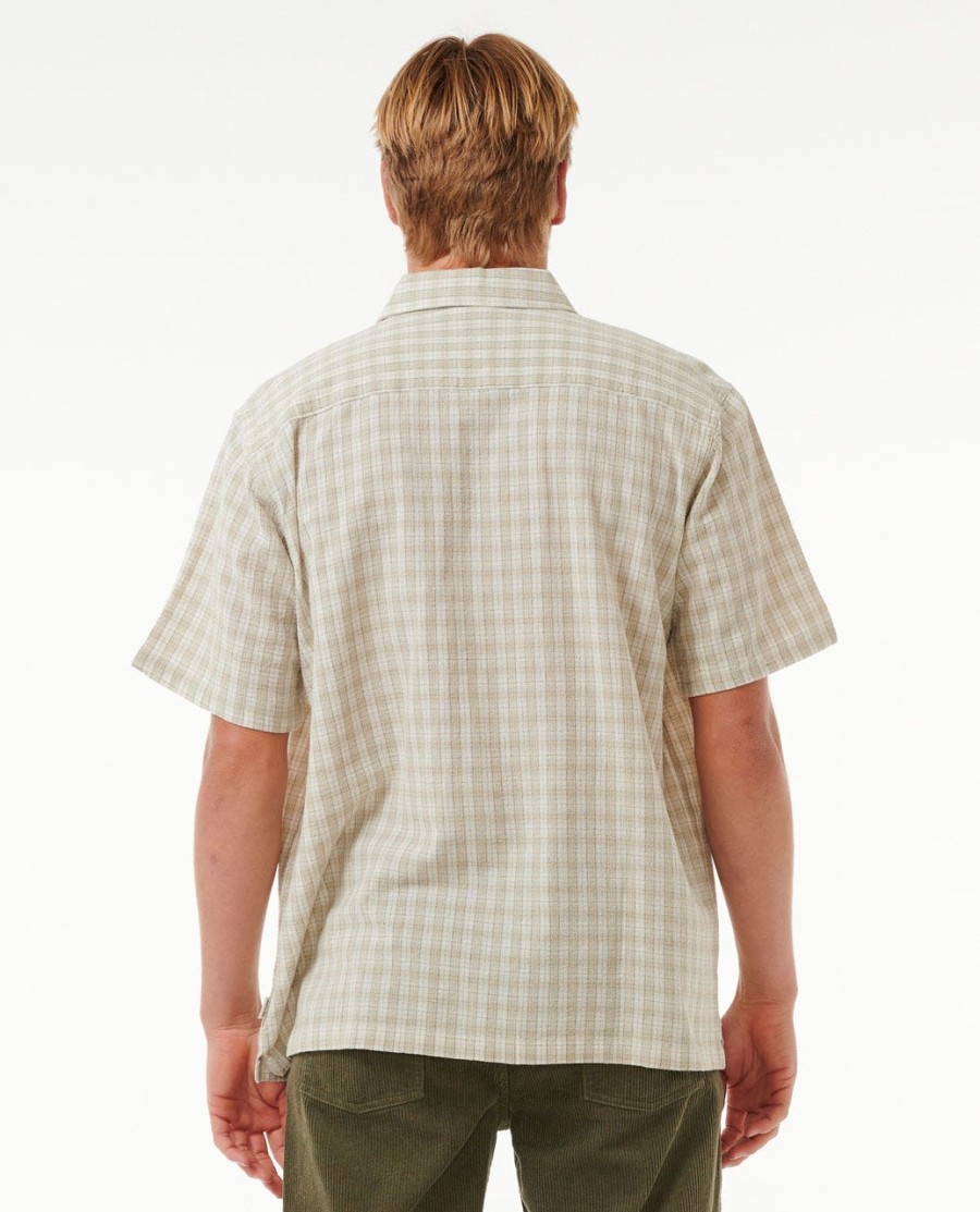 klassiek surfshirt met korte mouwen en ruitpatroon