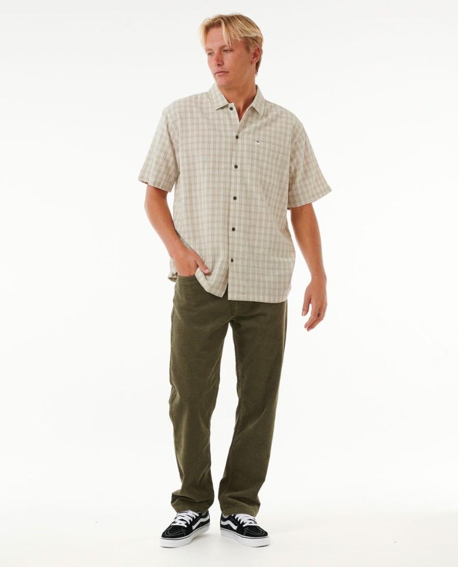 klassiek surfshirt met korte mouwen en ruitpatroon