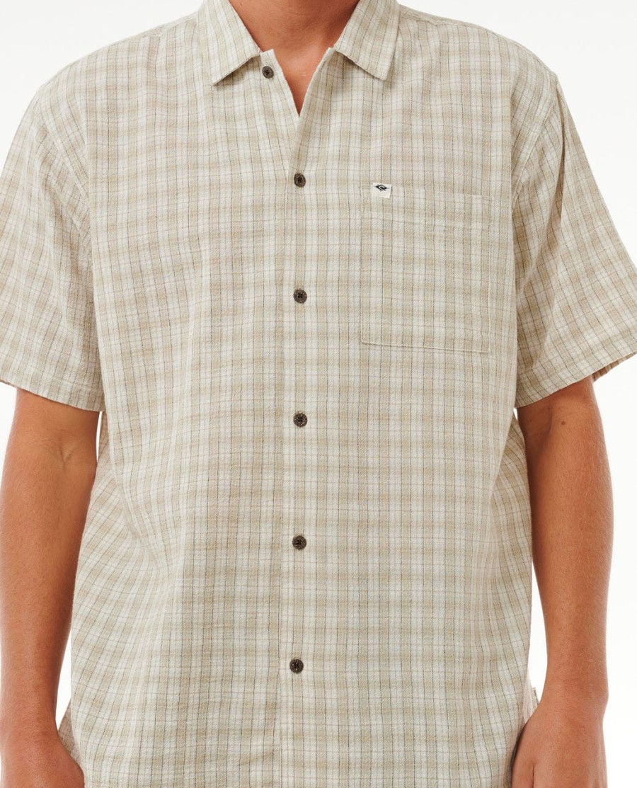 klassiek surfshirt met korte mouwen en ruitpatroon