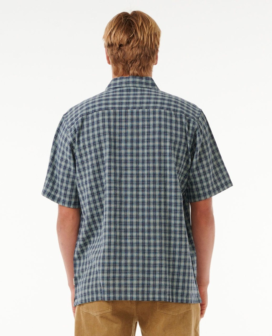 klassiek surfshirt met korte mouwen en ruitpatroon