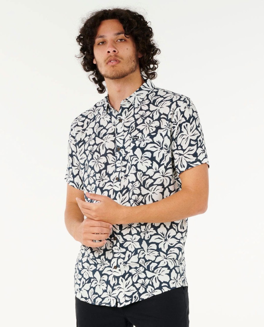 fun times bloemenprint shirt met korte mouwen