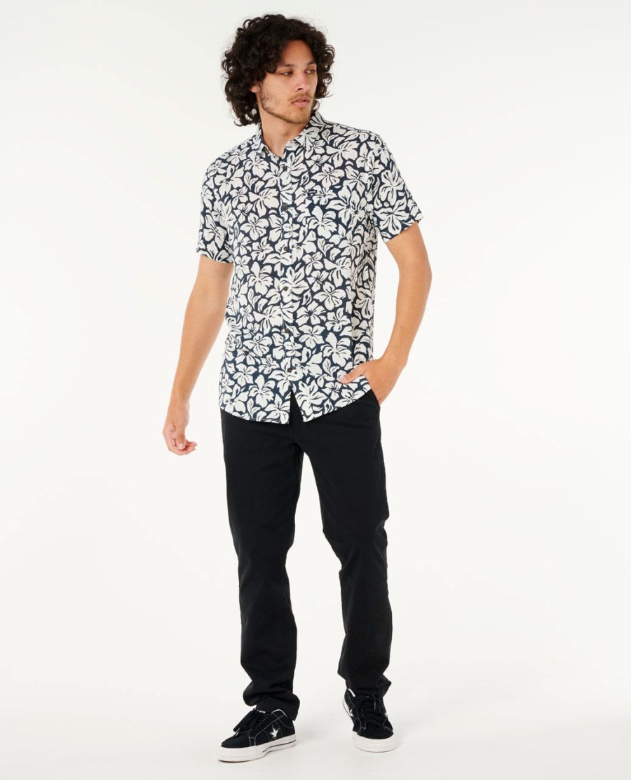 fun times bloemenprint shirt met korte mouwen