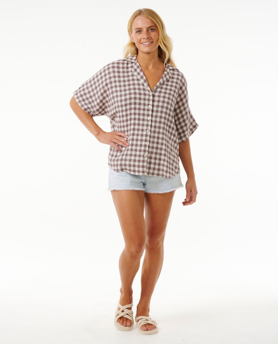 premium surfshirt met ruitpatroon