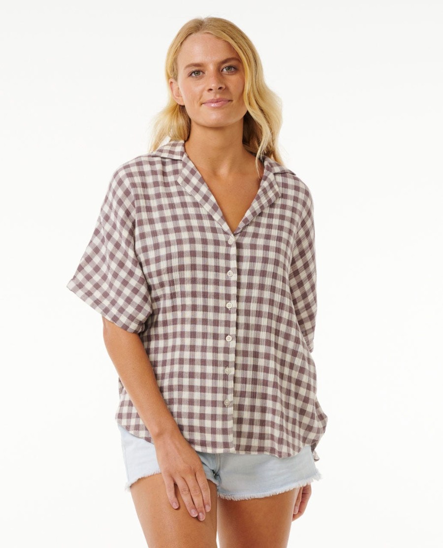 premium surfshirt met ruitpatroon
