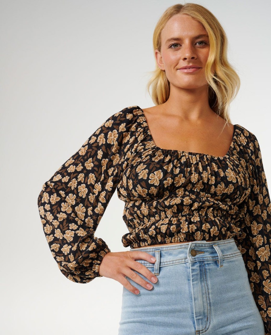soleil top met lange mouwen