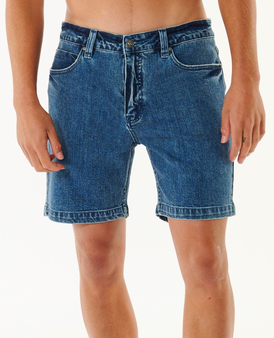 klassieke surf denim walkshort van 18 inch