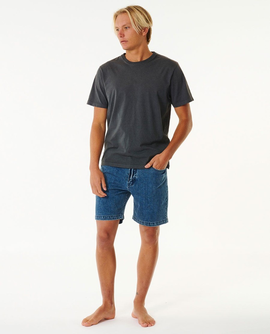 klassieke surf denim walkshort van 18 inch