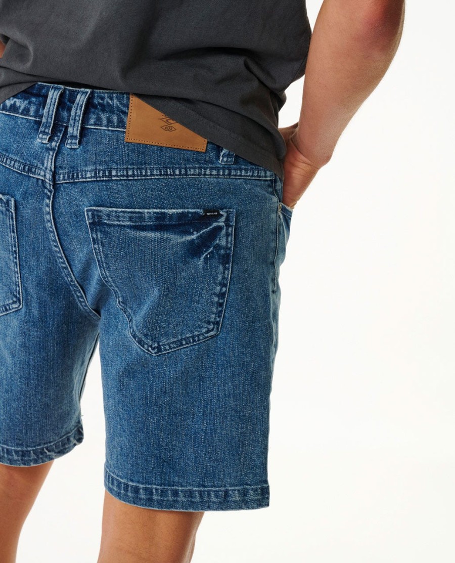 klassieke surf denim walkshort van 18 inch