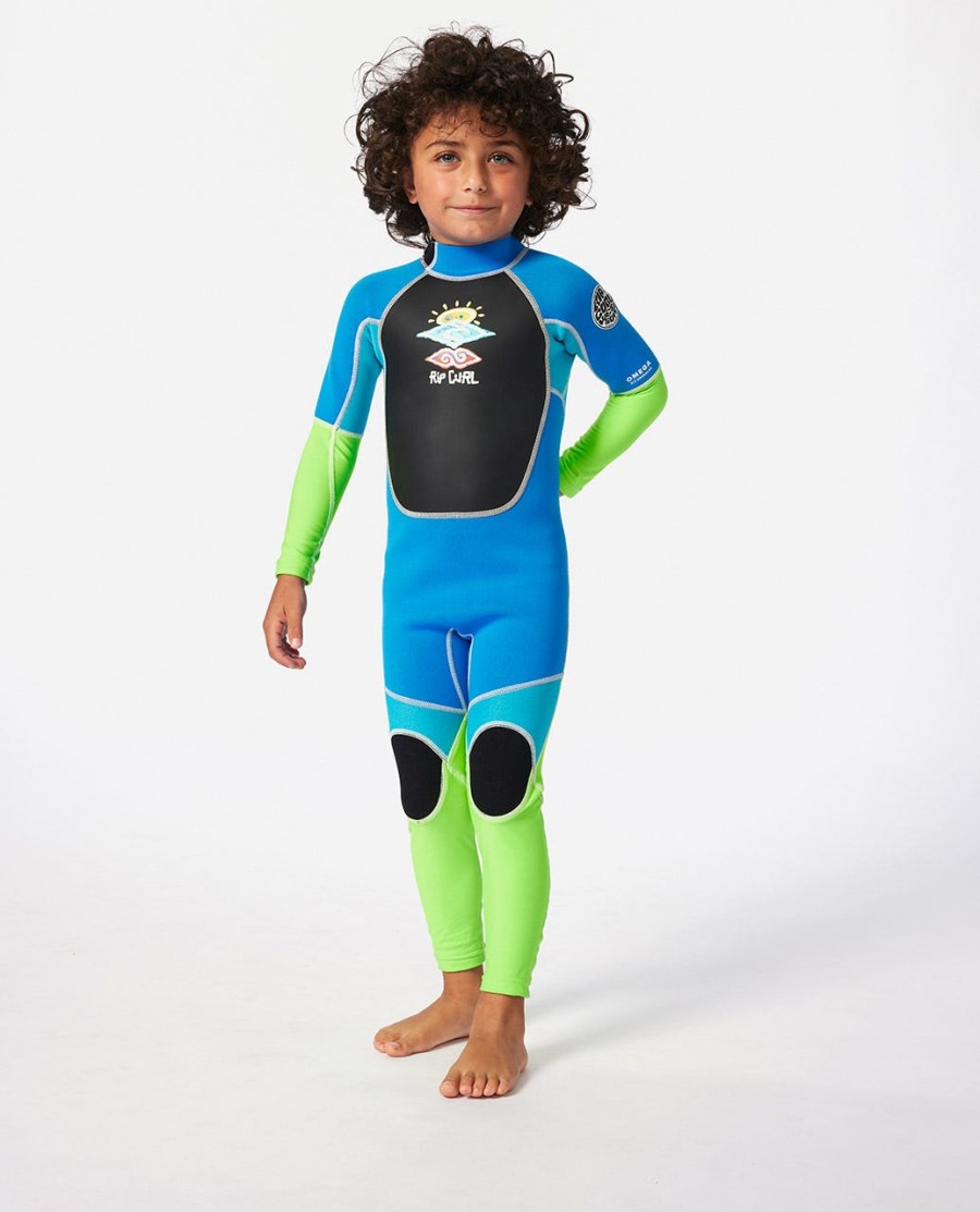 groms omega wetsuit met ritssluiting op de rug gemakkelijk aan en uit te trekken
