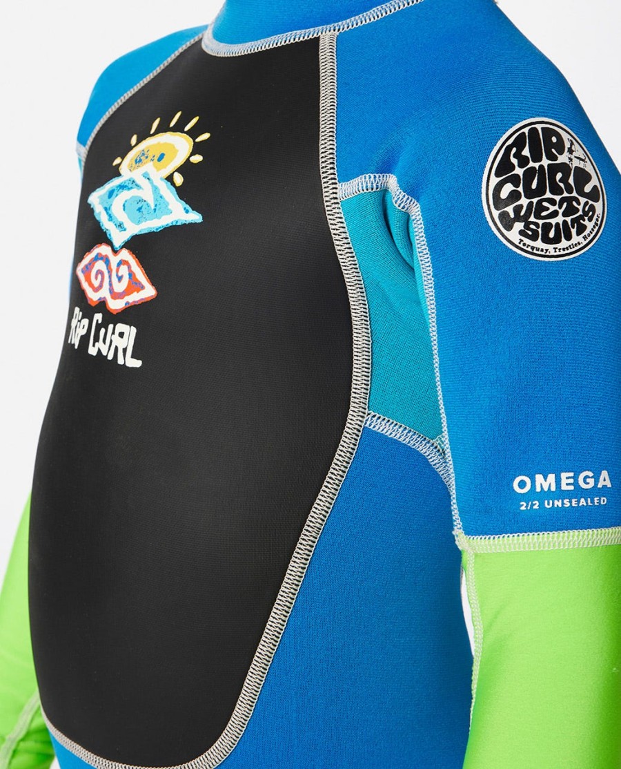 groms omega wetsuit met ritssluiting op de rug gemakkelijk aan en uit te trekken