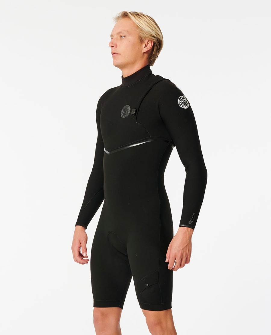 e-bomb 2mm zip free springsuit met lange mouwen en korte pijpen