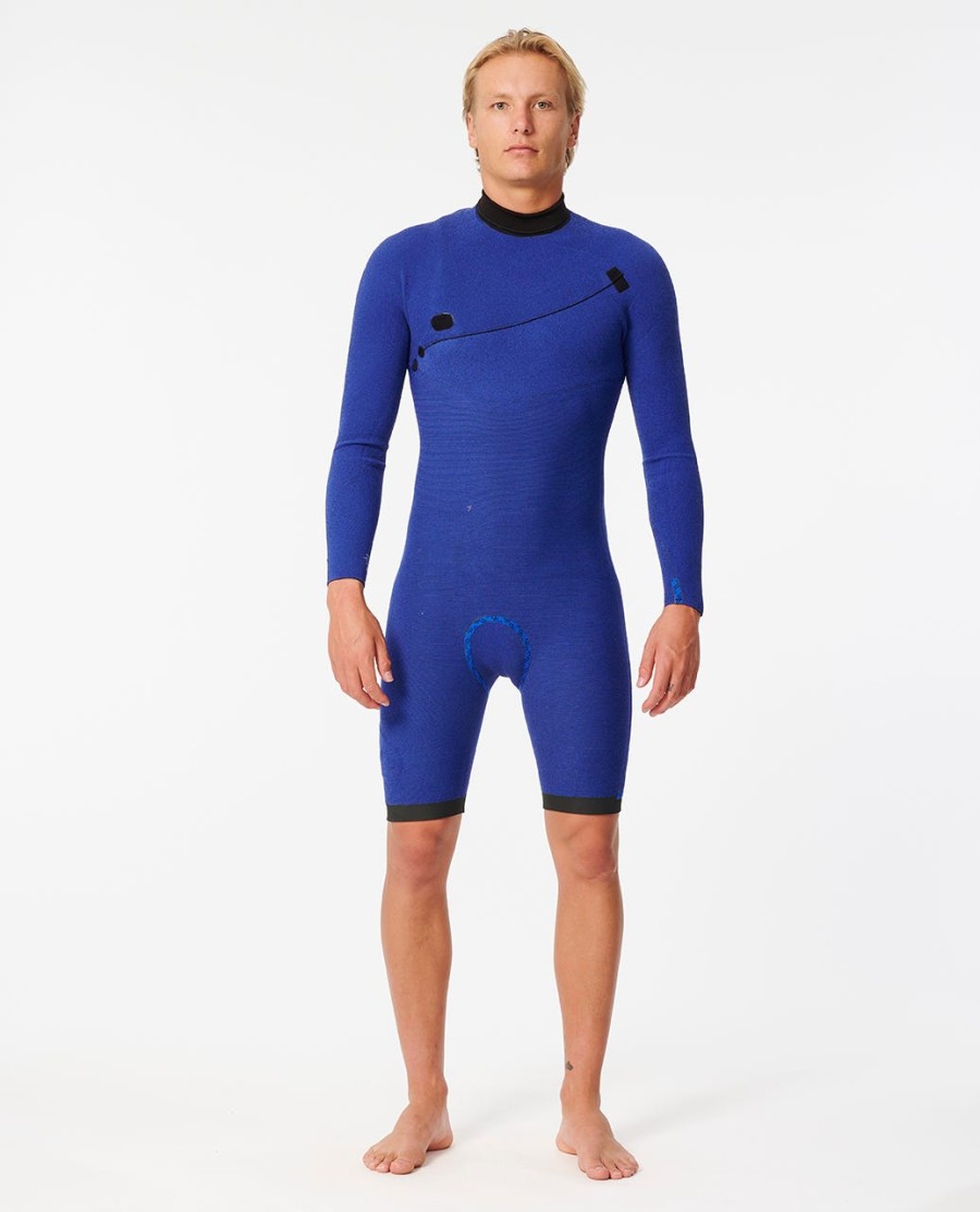 e-bomb 2mm zip free springsuit met lange mouwen en korte pijpen