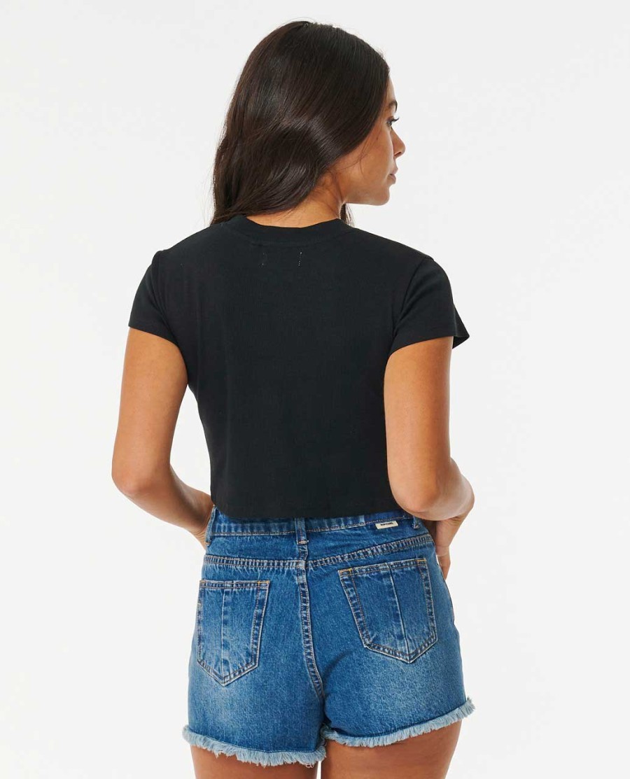 klassiek geribbeld t-shirt