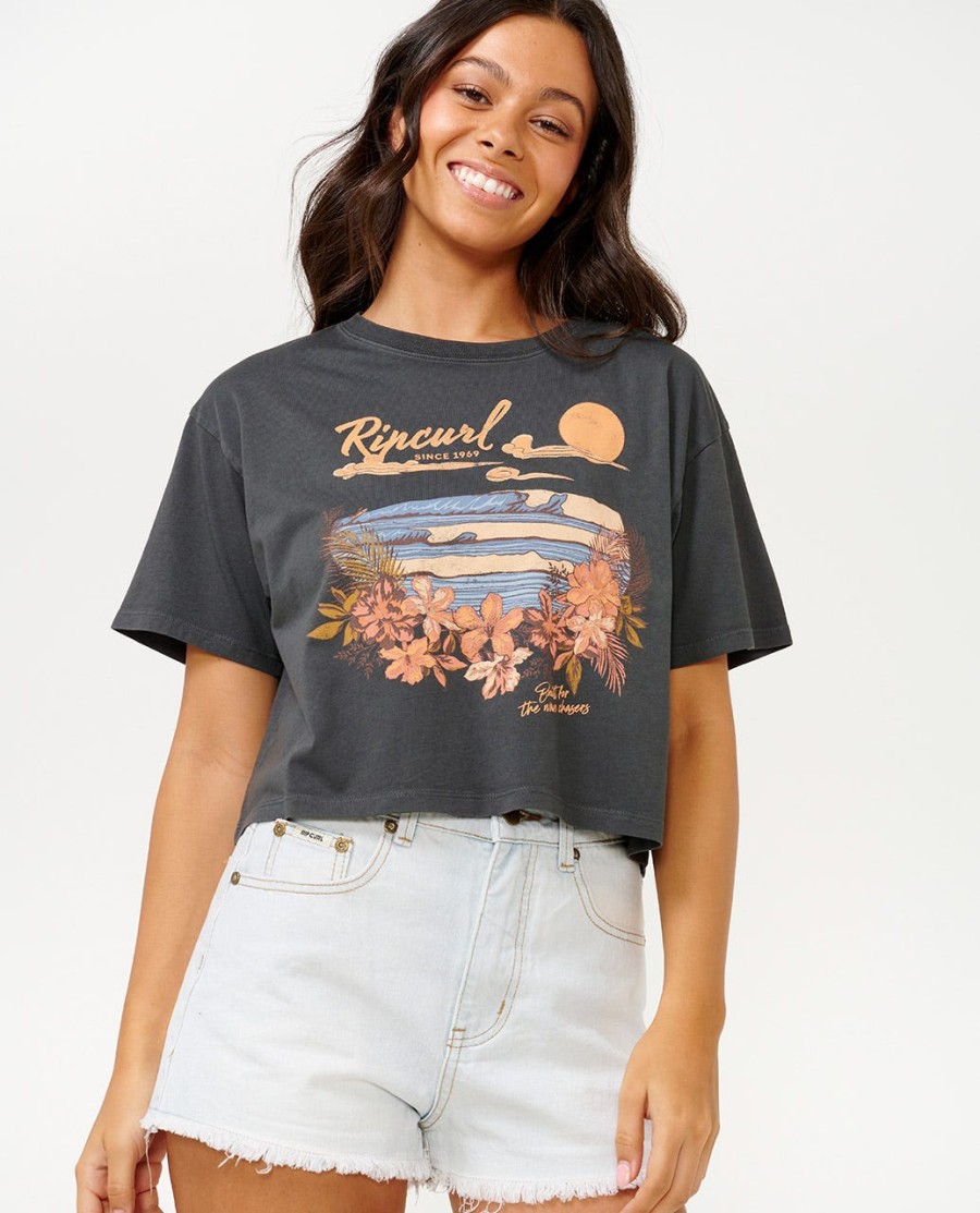 wave gliders crop tee