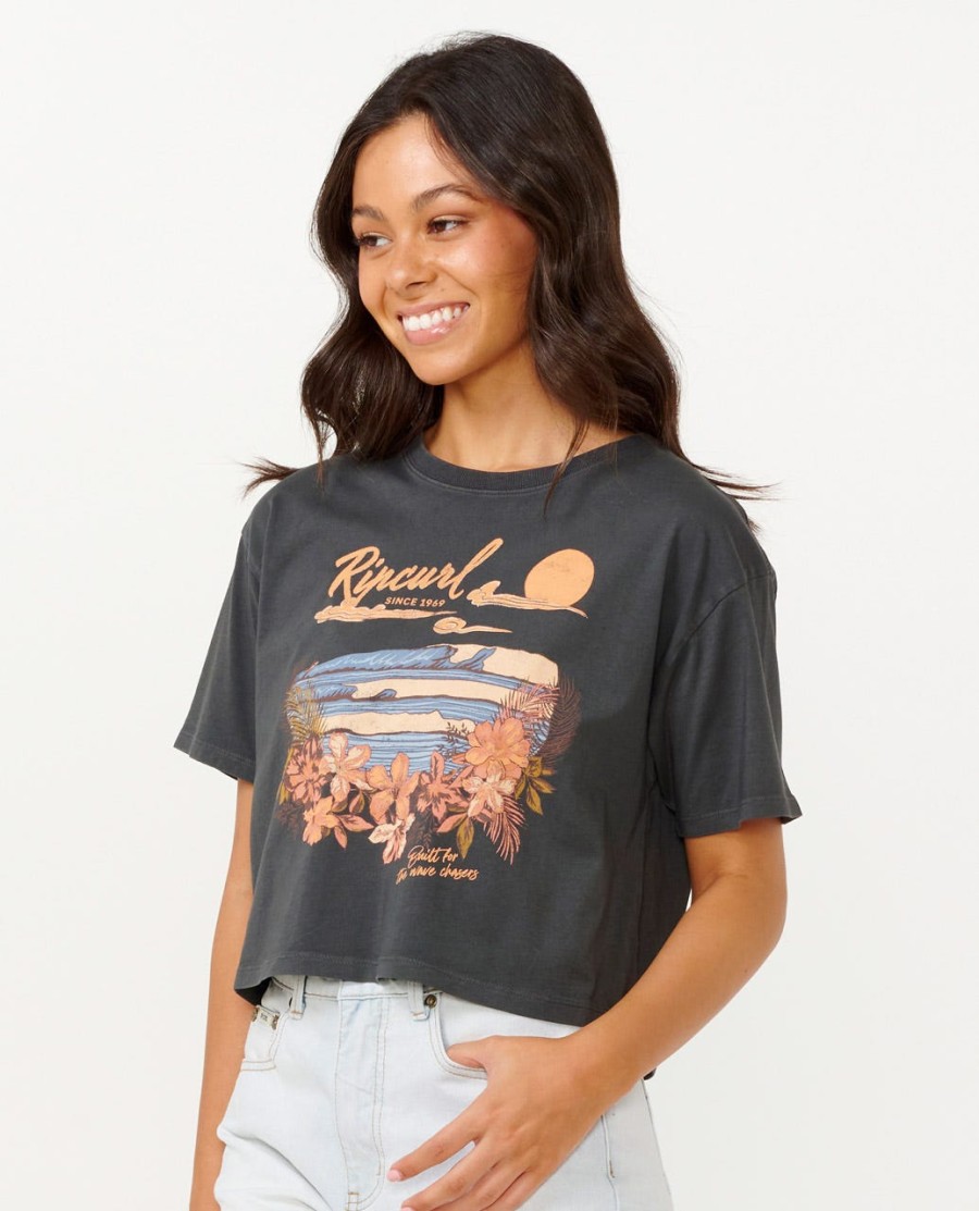 wave gliders crop tee