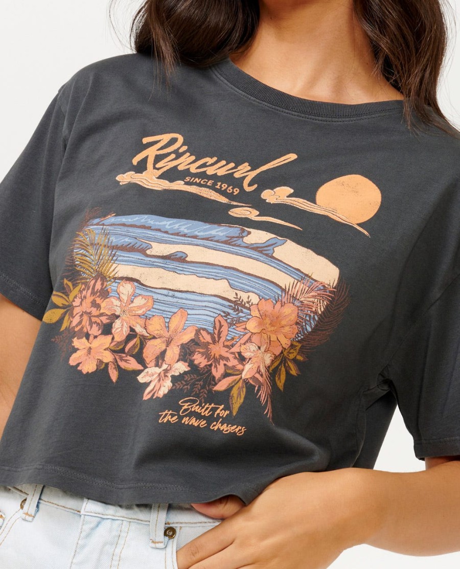 wave gliders crop tee