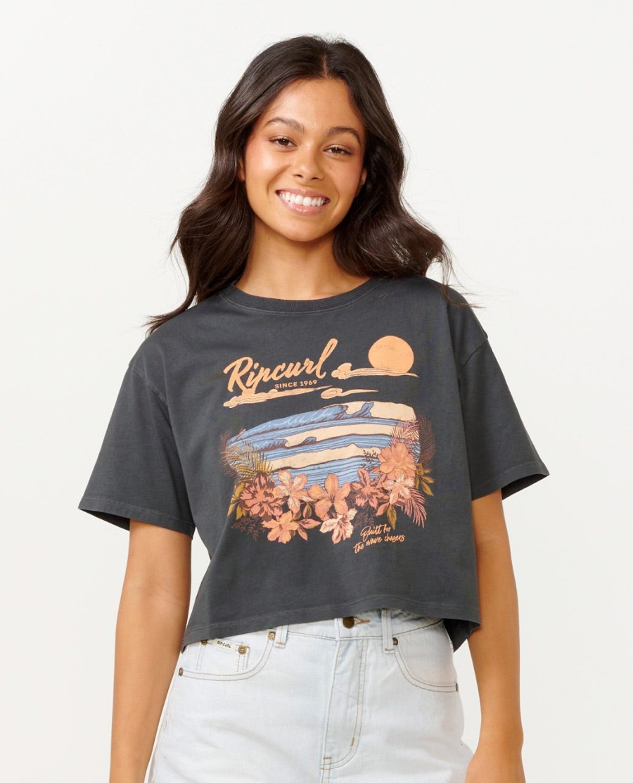 wave gliders crop tee